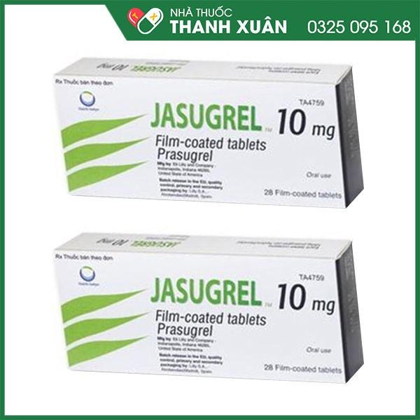 Jasugrel 10mg dự phòng biến cố khối huyết mạch vành